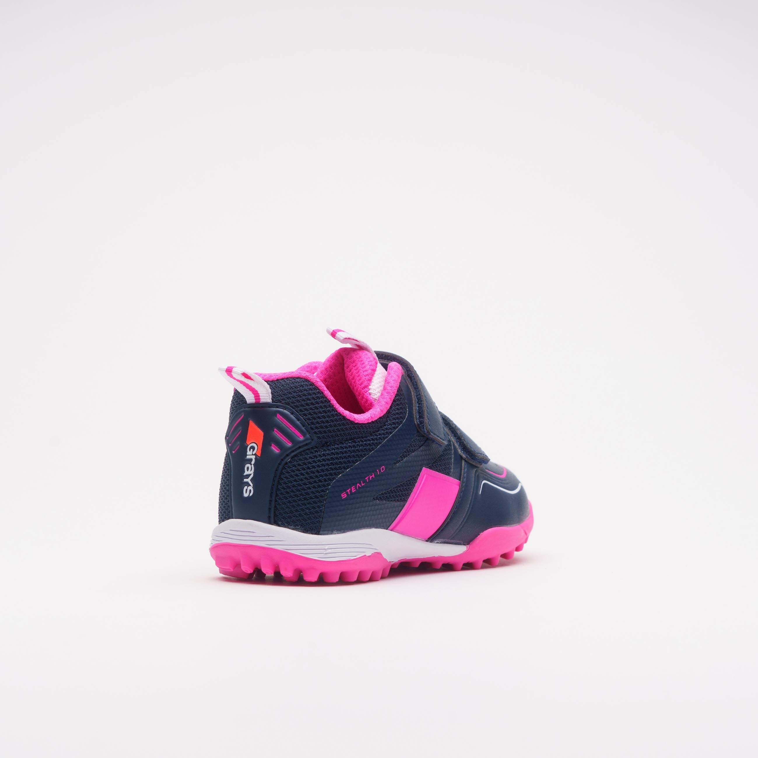 HSEI24Shoes Navy Pink Mini Hockey Shoe, Outstep Heel